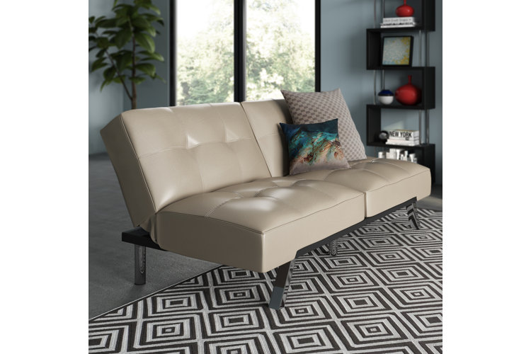 Wayfair faux on sale leather futon